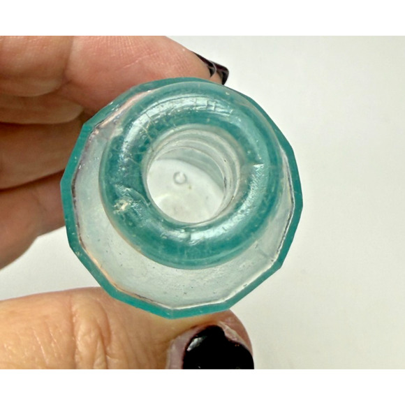 Antique Rev NH Downs Vegetable Balsamic Elixir 1890 Blue 12 Sided 4.5" Bottle - Picture 7 of 12